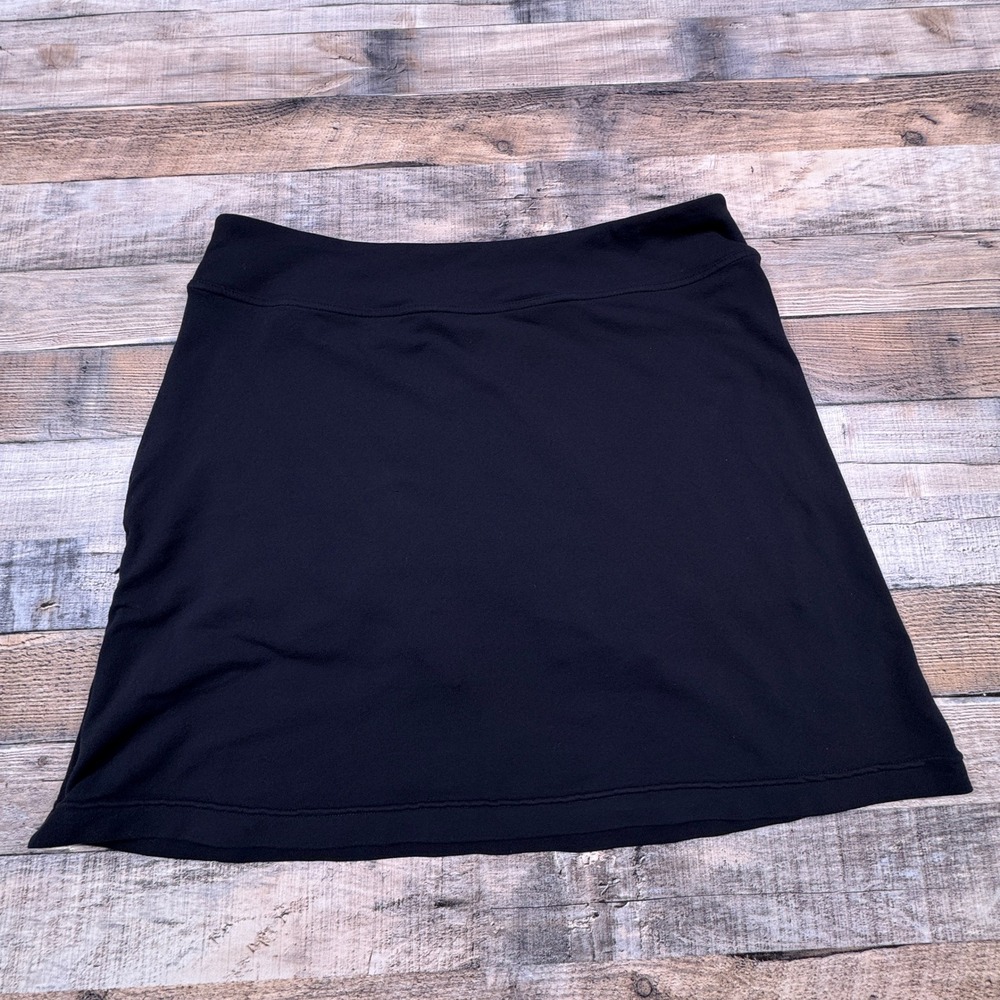 Athleta Women Skort Black Large Activewear Tennis Golf Skirt Pocket